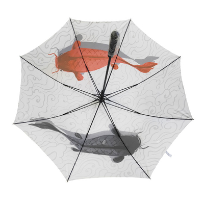 Guarda-chuva grande à prova de vento de peixe 62/68/72 polegadas com dossel duplo ventilado