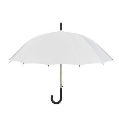 Vara branca aberta da cor do guarda-chuva de 16 reforços guarda-chuva longo da auto