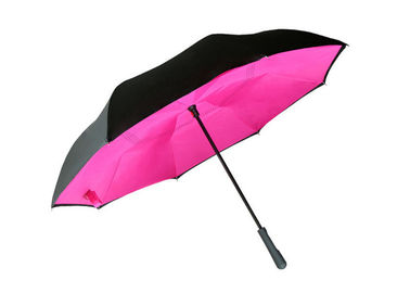 guarda-chuva invertido reverso dos adultos do Pongee 190T colorido para o tempo do brilho da chuva