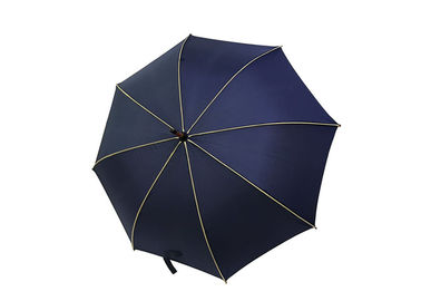 Punho curvado de madeira do guarda-chuva durável dos azuis marinhos dos homens para o tempo do brilho da chuva