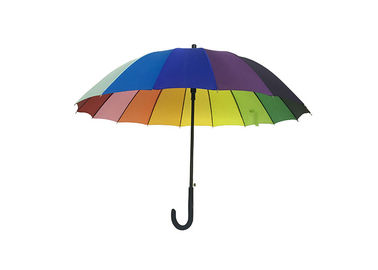 Quadro mais forte do metal de 16 guarda-chuvas relativos à promoção do golfe da cor do arco-íris dos reforços