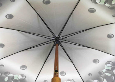 Guarda-chuva de madeira da vara da proteção UV, punho de madeira do guarda-chuva clássico