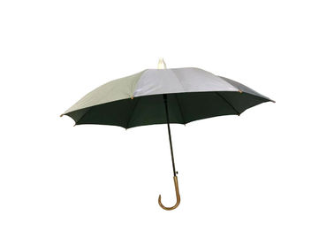Do guarda-chuva de madeira aberto do punho do automóvel de 23 reforços da polegada 8 quadro revestido UV do metal