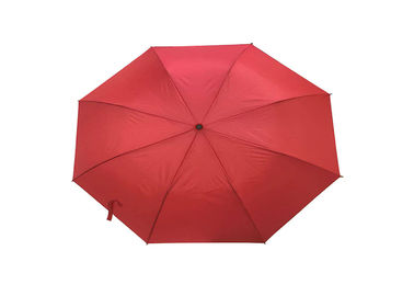 Guarda-chuva dobrável Windproof vermelho um resistente forte de 27 polegadas para o tempo ventoso