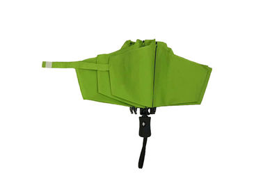 Guarda-chuva de dobramento do verde do quadro da fibra de vidro mini, guarda-chuva de dobramento forte