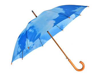 Impressão relativa à promoção de Digitas dos guarda-chuvas do golfe do quadro de madeira 23 polegadas de automóvel aberto