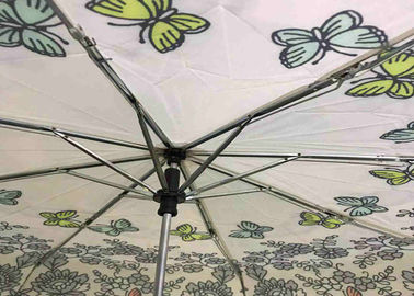 21 polegadas 8 marcam o logotipo personalizado tela dobrável do poliéster/Pongee do guarda-chuva da flor