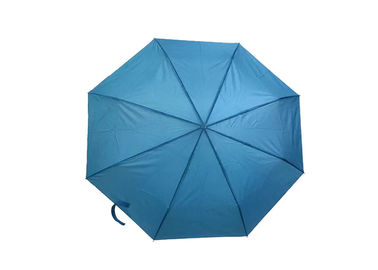 Fim super do manual do punho da luz J do quadro dobrável azul do metal do guarda-chuva aberto
