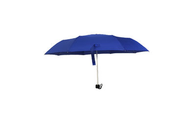 Quadro claro super personalizado do alumínio da tela do Pongee do guarda-chuva dobrável azul