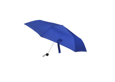 Quadro claro super personalizado do alumínio da tela do Pongee do guarda-chuva dobrável azul