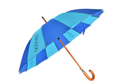 Os guarda-chuvas relativos à promoção feitos sob encomenda automáticos 16 marcam 25 polegadas de eixo de madeira