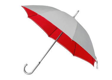 Prata de alumínio reta diâmetro aberto revestido 100-103cm da proteção uv do guarda-chuva