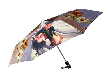 O guarda-chuva compacto de Rainmate, costume do guarda-chuva de Sun do curso imprime a tela do cetim