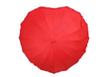Coração vermelho controle manual dado forma do guarda-chuva criativo do amor para o Valentim do casamento