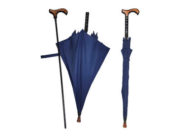 Suporte dourado da altura ajustável que caminha o guarda-chuva da vara, guarda-chuva de passeio do bastão para escalar