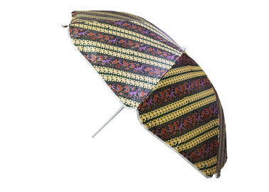 Guarda-chuva de praia portátil impermeável resistente, tela exterior do cetim do guarda-chuva do pátio