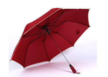 2 guarda-chuvas feitos sob encomenda de dobramento do golfe do logotipo, guarda-chuva do golfe para a chuva com tampa do encanamento de Relective