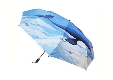 Guarda-chuva dobrável pequeno do quadro preto do metal, impressão dobrável de Digitas do guarda-chuva