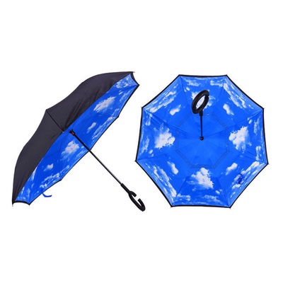 Guarda-chuva invertido reverso de cabeça para baixo do punho plástico do GV