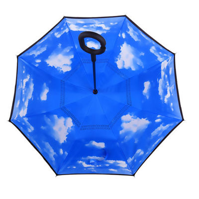 Guarda-chuva invertido reverso de cabeça para baixo do punho plástico do GV