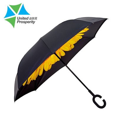 O metal da BV marca o guarda-chuva invertido punho do girassol C