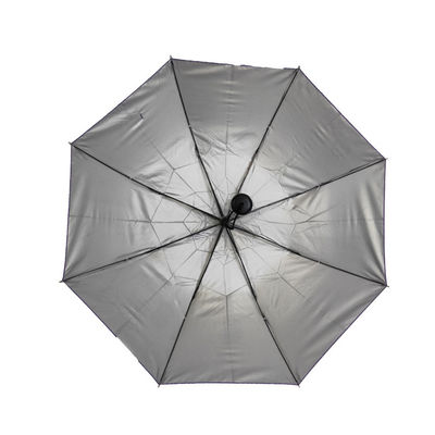 Guarda-chuva dobrável do manual do diâmetro 98cm 2 abertos revestidos de prata