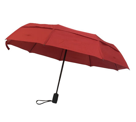 2 camadas vermelhas Windproof totalmente automático do guarda-chuva dobrável para a ventilação das Amazonas
