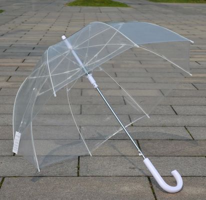 Guarda-chuva transparente da chuva do eixo impermeável do metal do punho 8mm de J