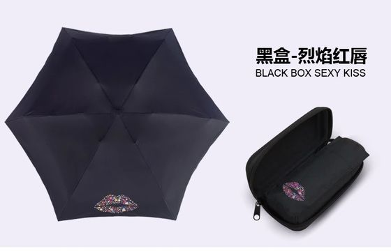 Guarda-chuva dobrável impermeável do tamanho pequeno para mulheres