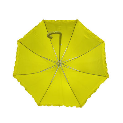 O plissado das mulheres no guarda-chuva reto do poliéster 190T da bainha