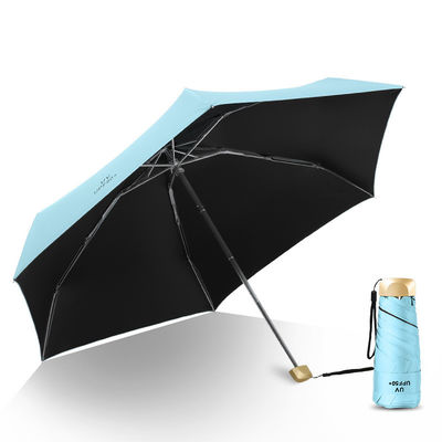 Guarda-chuva de dobramento Mini Capsule ultra claro do bolso das impressões do fruto anti 5 UV