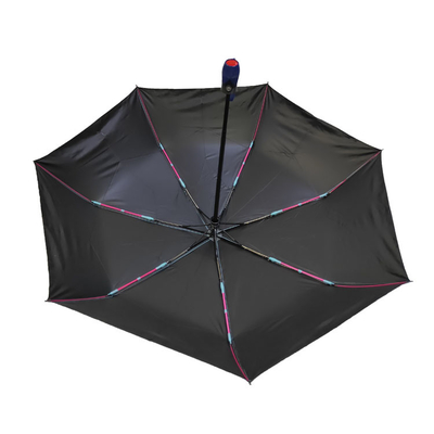 O auto bloco próximo aberto 3 de Sun dobra o guarda-chuva com revestimento preto