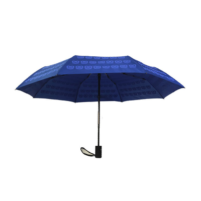 Guarda-chuva de Sun Windproof próximo aberto de 3 dobras auto com impressão a cores