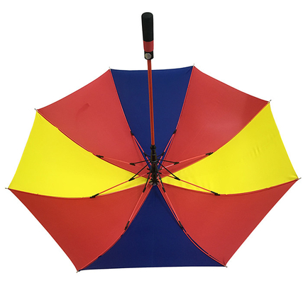 guarda-chuva da cor do arco-íris do Pongee 190T de 130cm com reforços da fibra de vidro