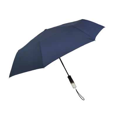 3 fantásticos guarda-chuva de dobramento da capa de chuva do Pongee com punho do armazenamento