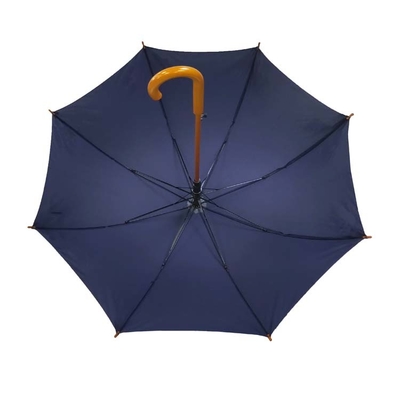 Guarda-chuva de madeira do punho do Pongee reto do negócio com Logo Printing