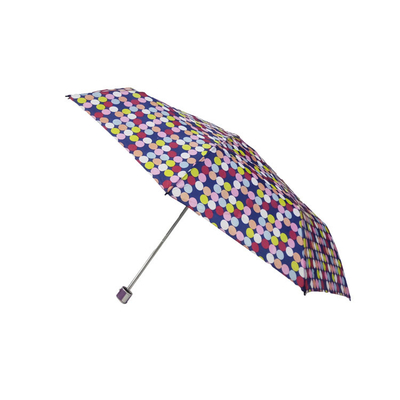 O Pongee completo 190T Mini Ladies Folding Umbrella TUV da impressão a cores aprovou