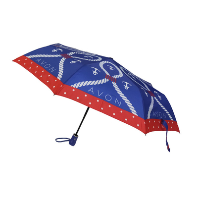 Auto 3 Windproof abertos feitos sob encomenda guarda-chuva de dobramento do Pongee para senhoras