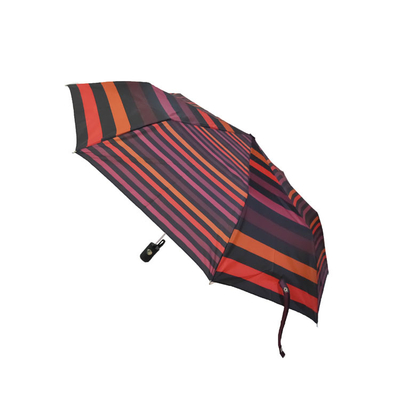 Auto guarda-chuva Windproof de dobramento próximo aberto da listra do Pongee