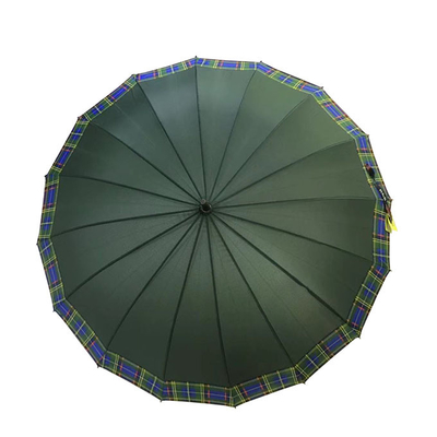 Guarda-chuva Windproof reto do OEM 24k com punho longo