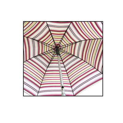 Tela Digital do Pongee de 23 polegadas que imprime o guarda-chuva da listra para senhoras