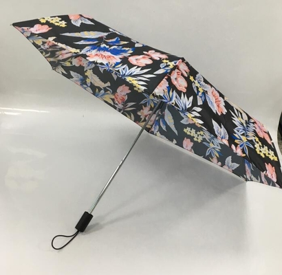 Diâmetro de madeira 93cm do guarda-chuva do tamanho do bolso do punho de BSCI com impressão de rolamento