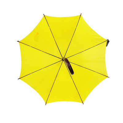 Auto guarda-chuva reto Windproof aberto do punho de madeira com eixo da fibra de vidro