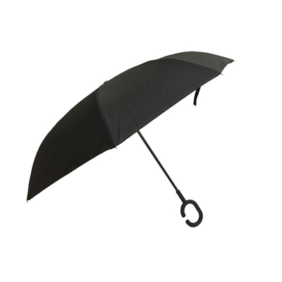 Dupla camada Windproof invertida reversa do guarda-chuva do punho feito sob encomenda de C