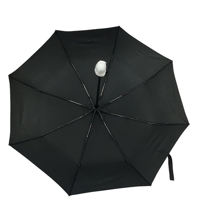 Diâmetro dobro Windproof 95cm da cor do preto do guarda-chuva dos reforços da fibra de vidro