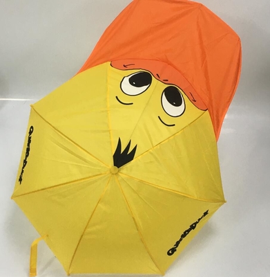 18 polegadas de desenhos animados bonitos abertos manuais Duck Umbrella Waterproof Polyester