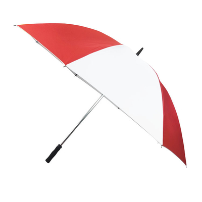 Guarda-chuva de golfe Pongee 190T com armação de fibra de vidro 68/62/58 polegadas grande tamanho grande ventilado