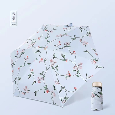 Guarda-chuva super mini 19 polegadas 5 dobras protetor solar de luz ultrabaixa bolso UV mini guarda-chuva