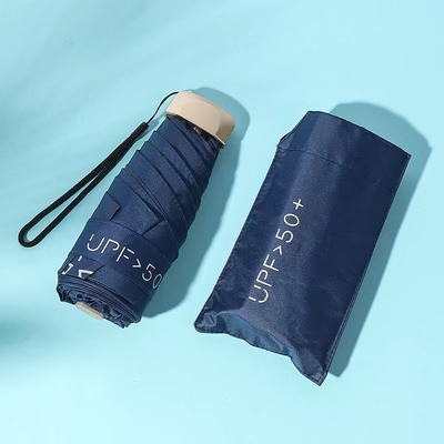 Guarda-chuva portátil 5 dobráveis ​​ultrabaixa luz protetor solar UV guarda-chuva de bolso pequeno
