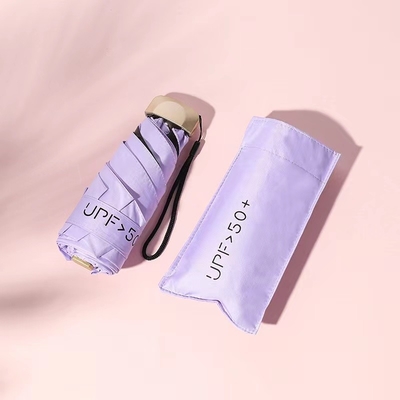 Guarda-chuva portátil 5 dobráveis ​​ultrabaixa luz protetor solar UV guarda-chuva de bolso pequeno